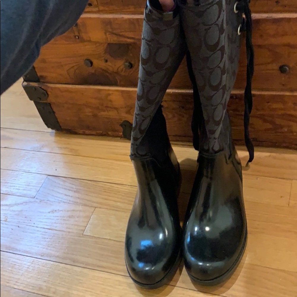 Coach rain boots